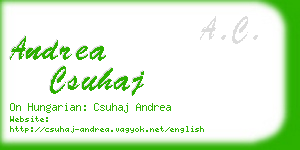 andrea csuhaj business card